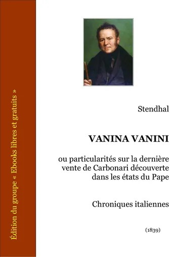 Vanina Vanini de Stendhal, couverture du livre