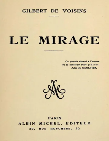 Le Mirage d’Auguste Gilbert de Voisins, couverture du livre