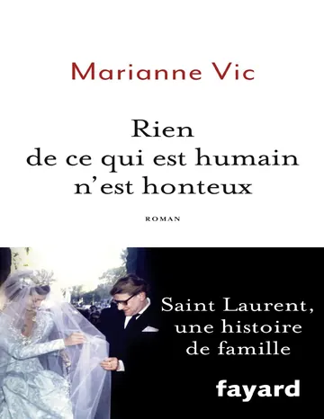 Rien de ce qui est humain n'est honteux de Marianne Vic, couverture du livre