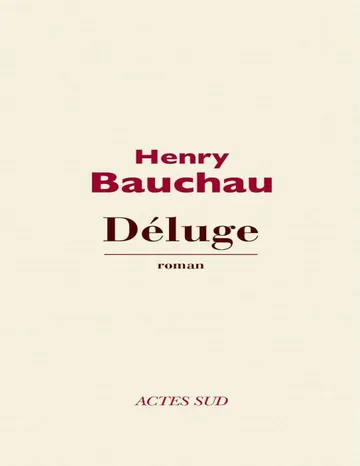 Déluge d’Henry Bauchau, couverture du livre