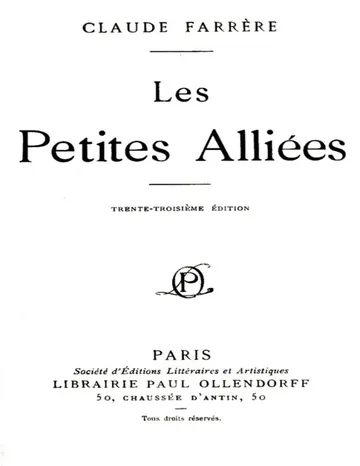 Les petites alliées de Claude Farrère, couverture du livre