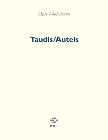 Taudis/Autels de Marc Cholodenko, couverture du livre