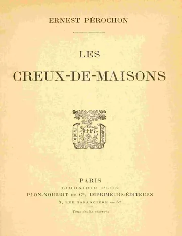 Les creux-de-maisons d’Ernest Pérochon, couverture du livre