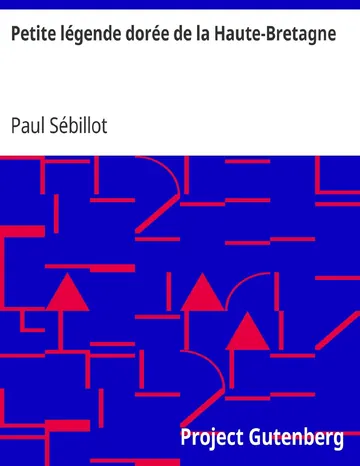 Petite légende dorée de la Haute-Bretagne de Paul Sébillot, couverture du livre