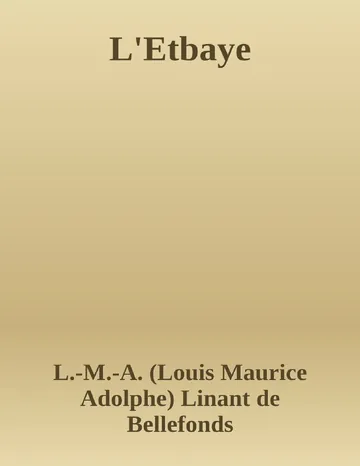 L'Etbaye de L.-M.-A. (Louis Maurice Adolphe) Linant de Bellefonds, couverture du livre