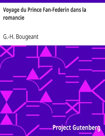 Voyage du Prince Fan-Federin dans la romancie de G.-H. Bougeant, couverture du livre