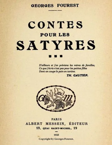 Contes pour les satyres de Georges Fourest, couverture du livre