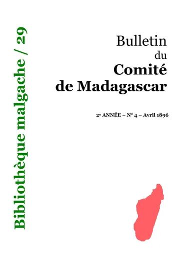(Microsoft Word - 29 - Bulletin du Comit351 de Madagascar - 1896-4.doc) de Windows XP, couverture du livre