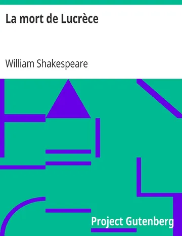 La mort de Lucrèce de William Shakespeare, couverture du livre