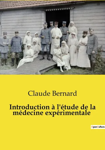 Introduction à l'étude de la médecine expérimentale de Claude Bernard, couverture du livre