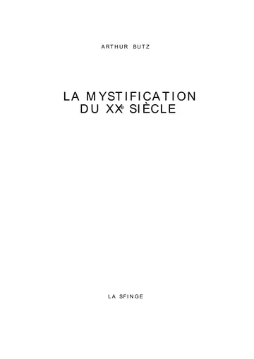 La Mystification Du Xxe Siecle de Shannon, couverture du livre