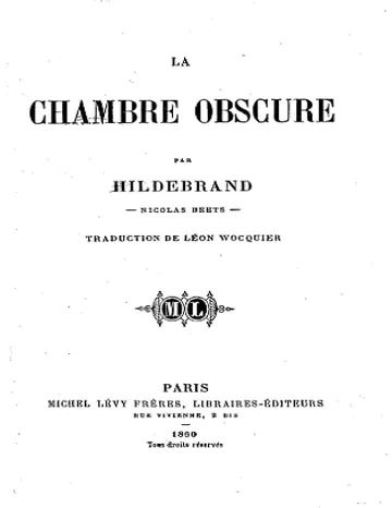 La chambre obscure d’Hildebrand, couverture du livre
