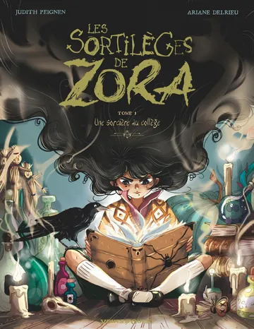 Les sortilèges de Zora, T1 - Une sorcière au collège de Judith Peignen, couverture du livre