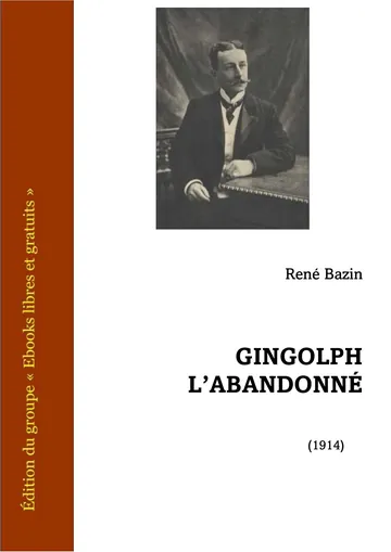 Gingolph l’Abandonné de René Bazin, couverture du livre