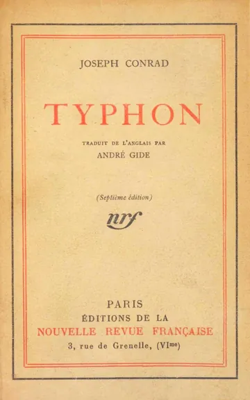 Typhon de Joseph Conrad, couverture du livre
