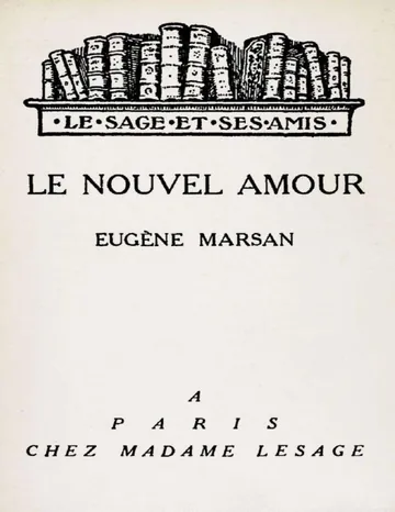Le nouvel amour d’Eugène Marsan, couverture du livre