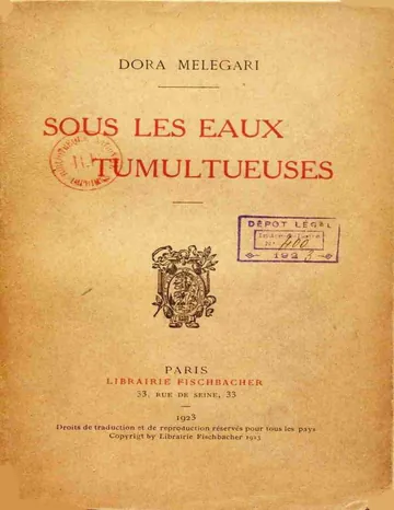 Sous les eaux tumultueuses de Dora Melegari, couverture du livre