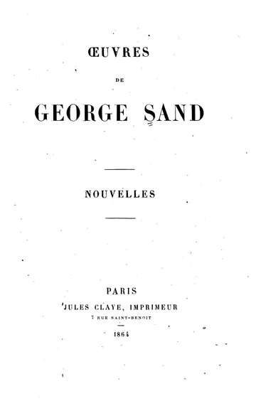 Mattea de George Sand, couverture du livre