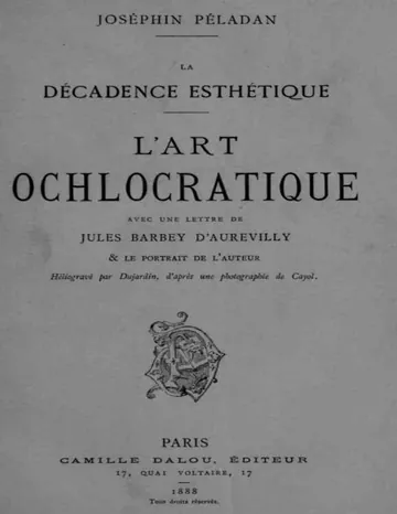 L'art ochlocratique: salons de 1882 & de 1883 de Joséphin Péladan, couverture du livre