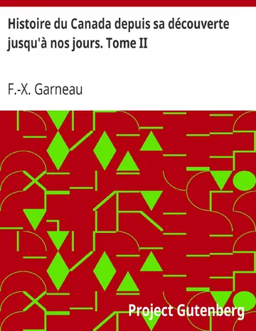 Histoire du Canada depuis sa découverte jusqu'à nos jours. Tome II de F.-X. Garneau, couverture du livre