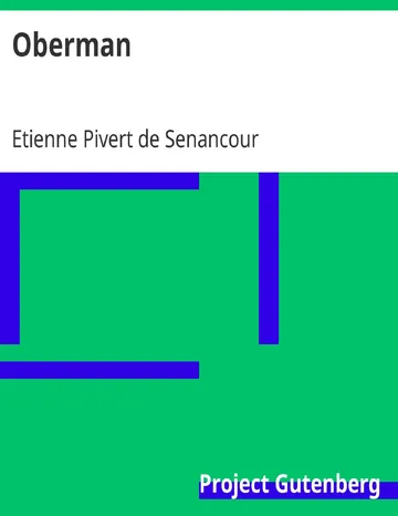 Oberman d’Etienne Pivert de Senancour, couverture du livre