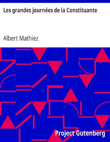 Les grandes journées de la Constituante d’Albert Mathiez, couverture du livre