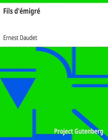 Fils d'émigré d’Ernest Daudet, couverture du livre