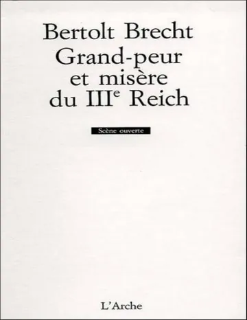 Grand'peur et misere du IIIe Reich de Bertolt Brecht, couverture du livre