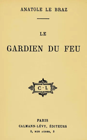 La Gardien du feu d’Anatole Le Braz, couverture du livre