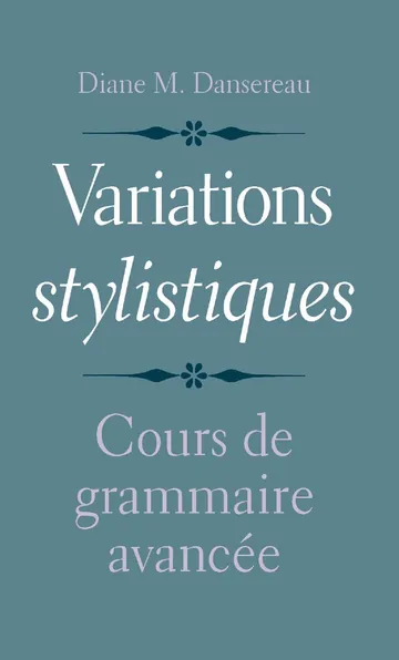 Variations styli de Diane M Dansereau, couverture du livre