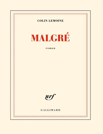 Malgré de Colin Lemoine, couverture du livre