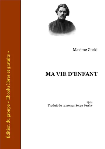Ma Vie D’enfant de Maxime Gorki, couverture du livre