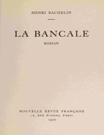 La bancale d’Henri Bachelin, couverture du livre