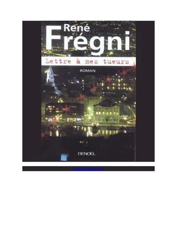 Lettre à mes tueurs de René Fregni, couverture du livre
