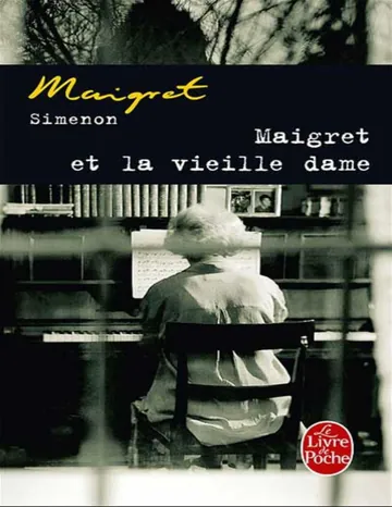 Maigret et la vieille dame de Georges Simenon, couverture du livre
