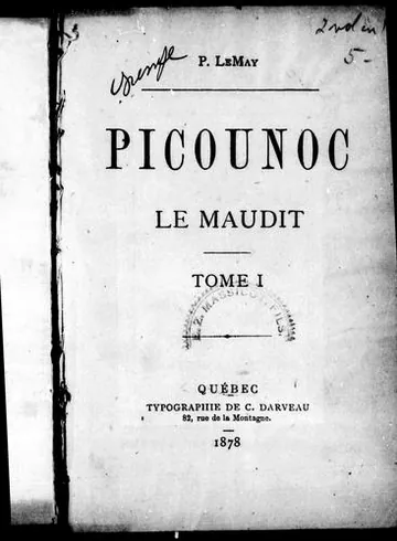 Picounoc le maudit de Pamphile Lemay, couverture du livre