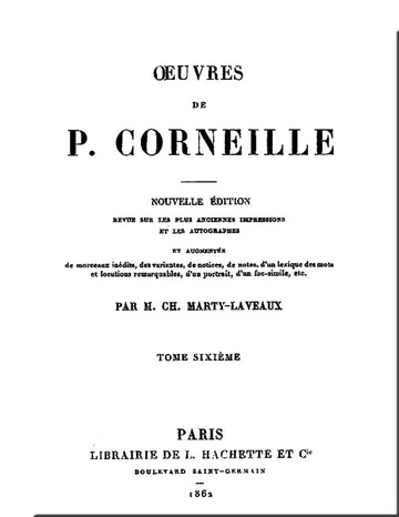 Œuvres de P. Corneille, Tome 06 de Pierre Corneille, couverture du livre