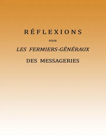 Réflexions pour les fermiers-généraux des messageries d’Anonymous, couverture du livre