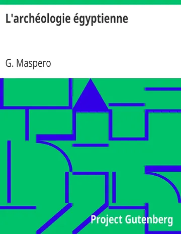 L'archéologie égyptienne de G. Maspero, couverture du livre
