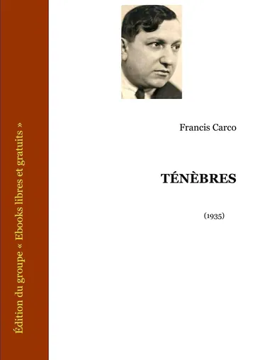 Ténèbres de Francis Carco, couverture du livre