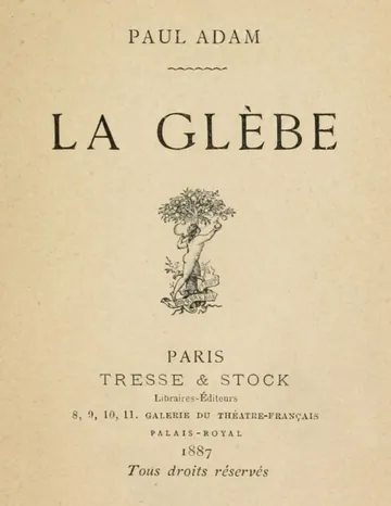 La glèbe de Paul Adam, couverture du livre