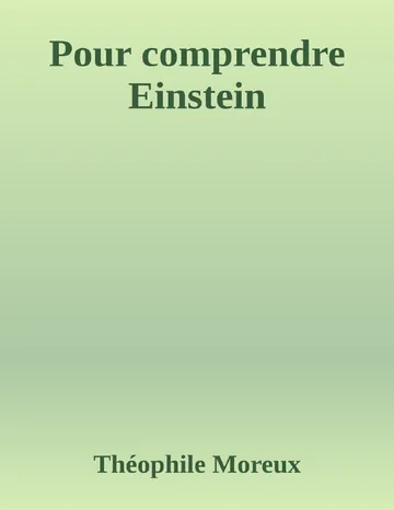 Pour comprendre Einstein de Théophile Moreux, couverture du livre