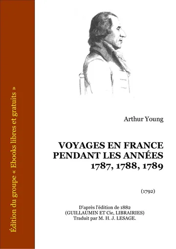 Voyages en France pendant les années 1787, 1788, 1789 d’Arthur Young, couverture du livre