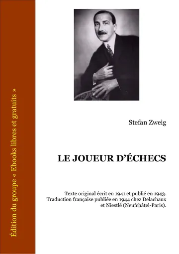 Le Joueur D’échecs de Stefan Zweig, couverture du livre