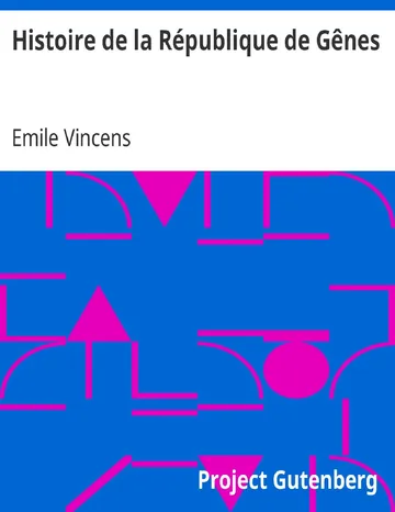 Histoire de la République de Gênes d’Emile Vincens, couverture du livre