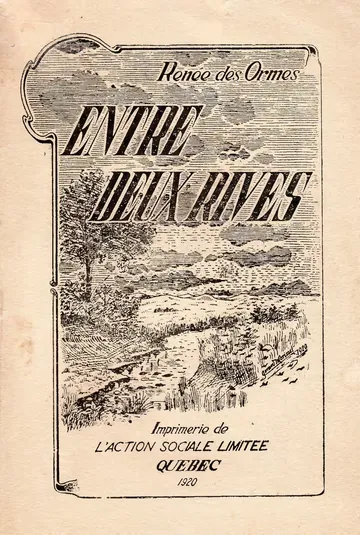 Entre deux rives de Léonide Ferland, couverture du livre