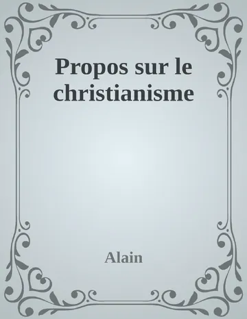Propos sur le christianisme d’Alain, couverture du livre