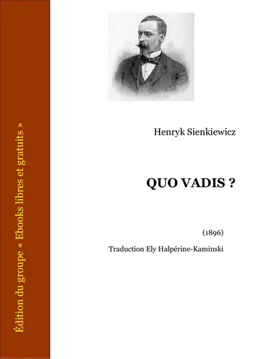 Quo Vadis d’Henryk Sienkiewicz, couverture du livre