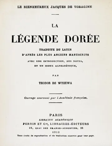La légende dorée / traduite du latin d'après les plus anciens manuscrits, avec une introduction, des notes, et un index alphabétique de de Voragine Jacobus, couverture du livre