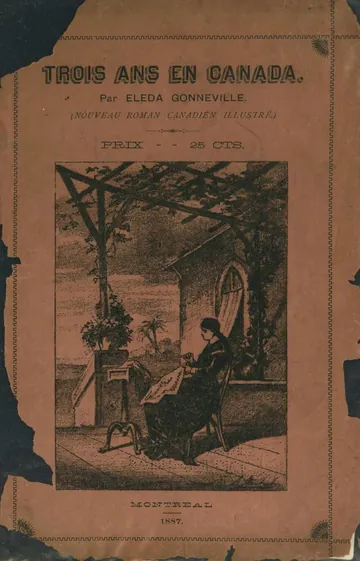 Trois ans en Canada d’Adèle Bibaud, couverture du livre